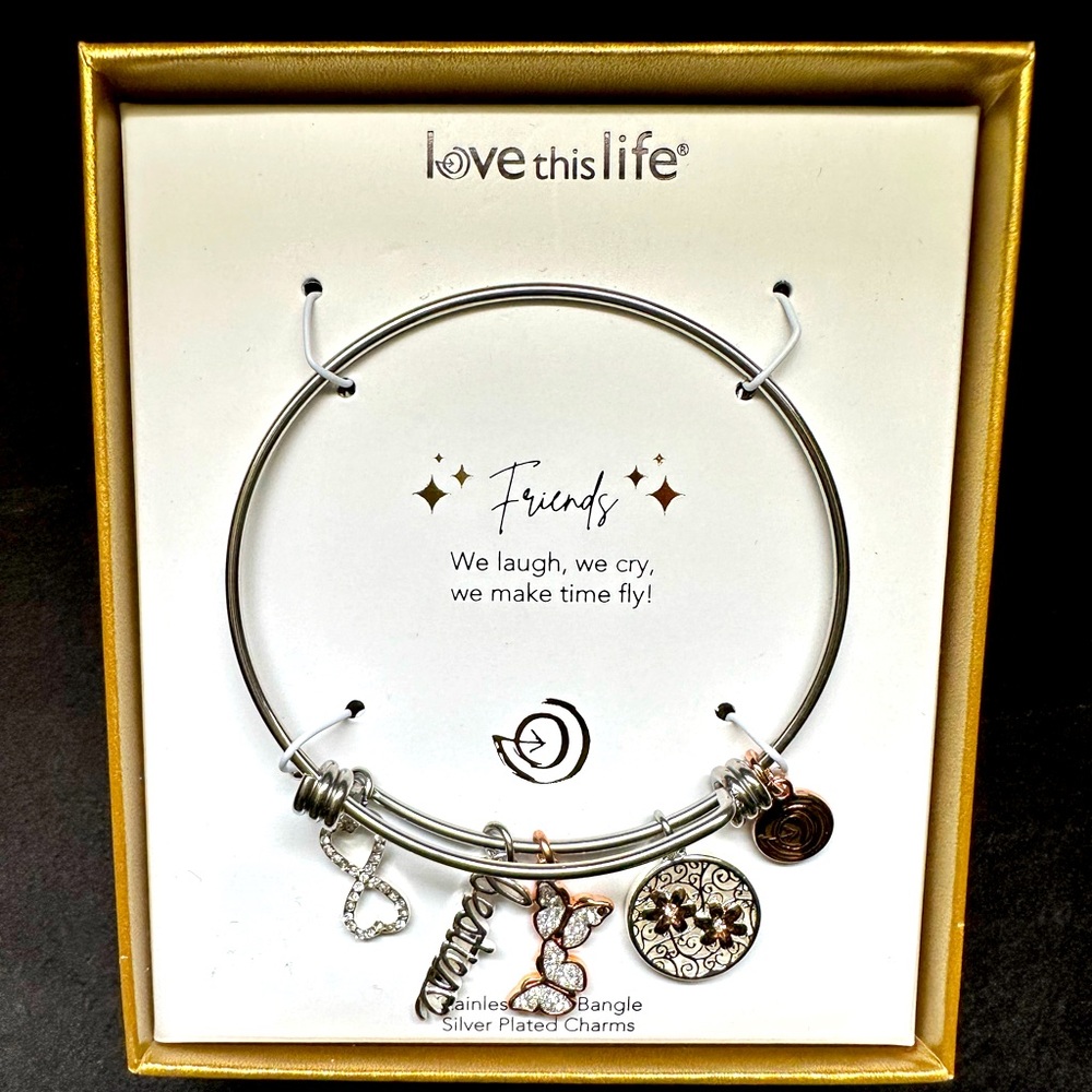 NEW "Friends" Silver Charm Bracelet